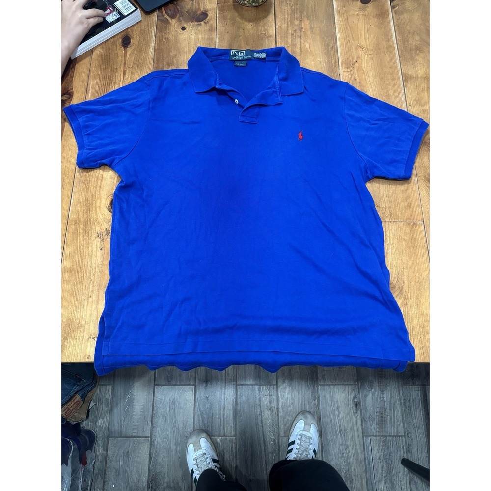 Polo Ralph Lauren Men's‎ XL Custom Fit Royal Blue Short Sleeve Polo Shirt